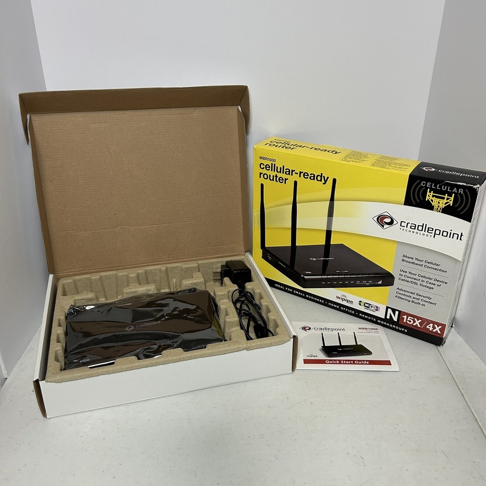 Cradlepoint MBR1000 3G/4G Mobile Broadband Router Cellular-Ready WiFi N